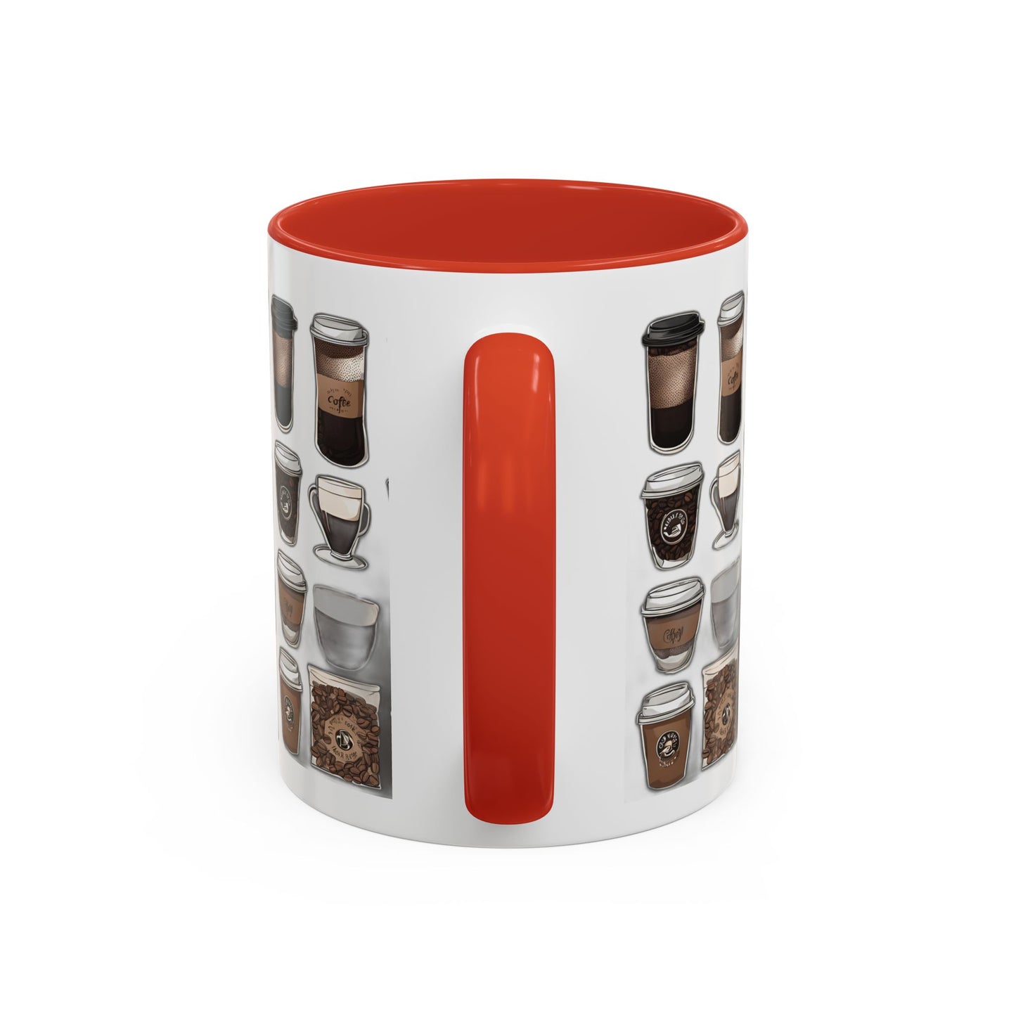 "Playful Coffee Cup Ceramic Mug: Fun Designs in 11oz & 15oz Sizes", Accent Coffee Mug (11, 15oz)