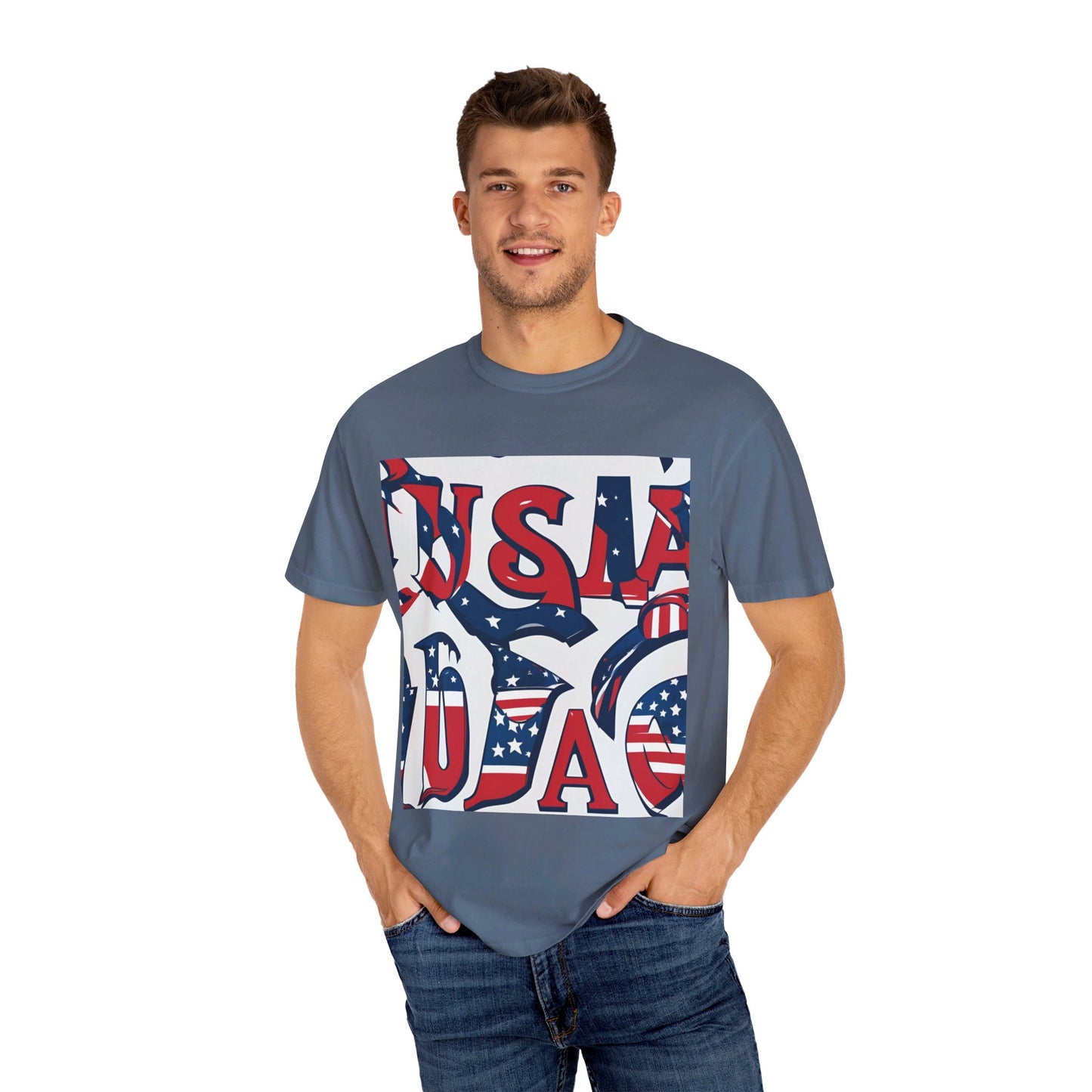 USA Patriot T-Shirt: Bold American Pride, Red White & Blue Tee, Comfortable Cotton, Perfect for Independence Day & Veterans Day