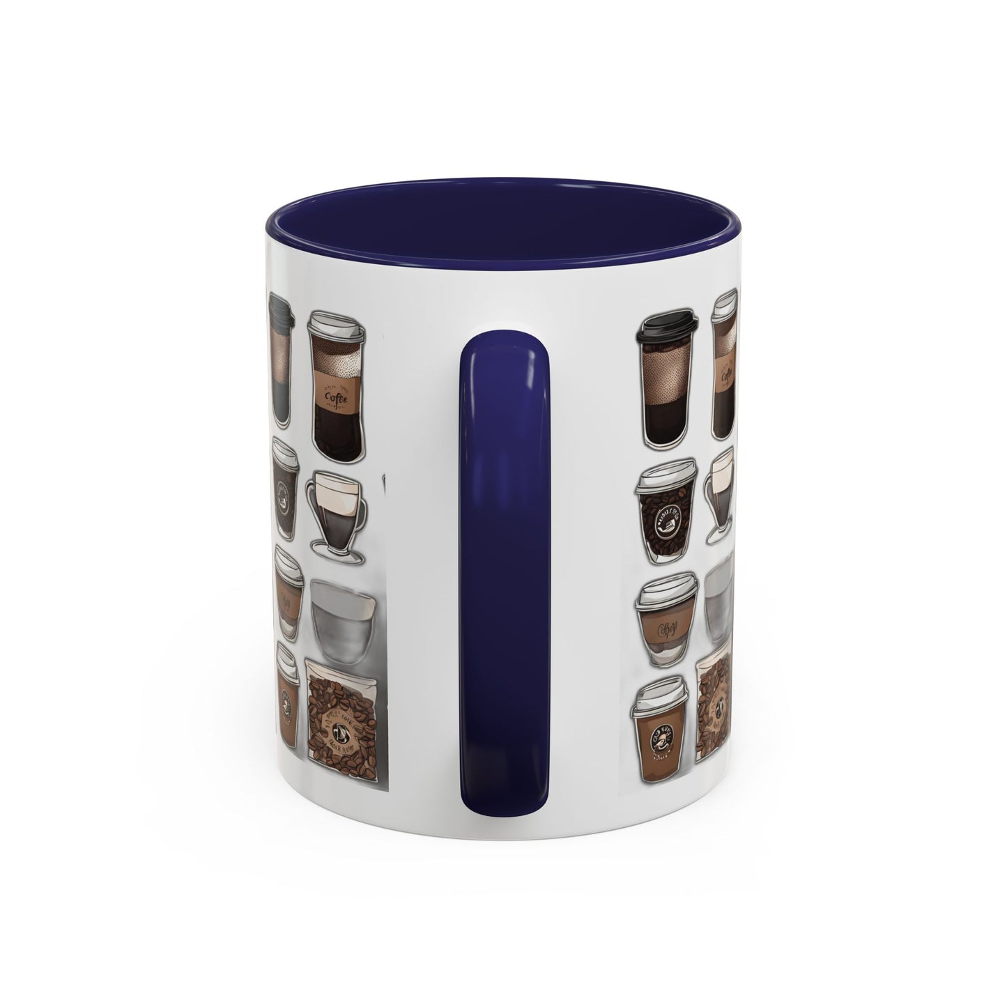 "Playful Coffee Cup Ceramic Mug: Fun Designs in 11oz & 15oz Sizes", Accent Coffee Mug (11, 15oz)