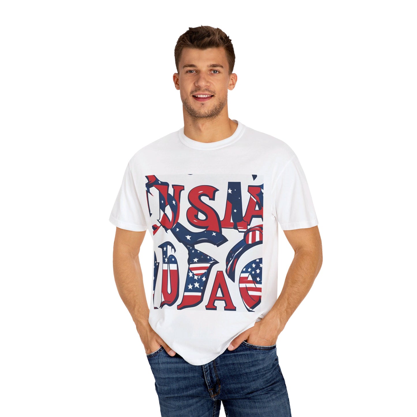 USA Patriot T-Shirt: Bold American Pride, Red White & Blue Tee, Comfortable Cotton, Perfect for Independence Day & Veterans Day