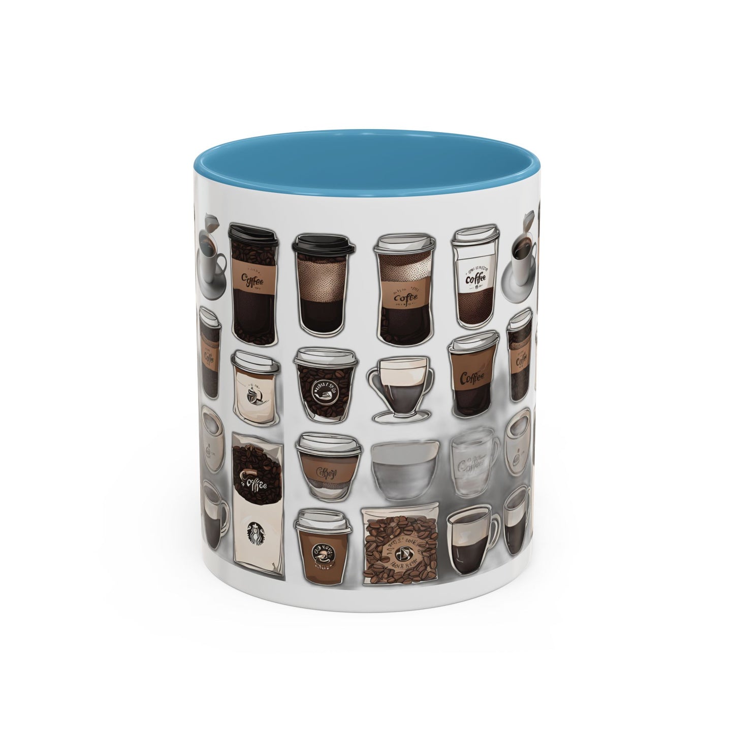 "Playful Coffee Cup Ceramic Mug: Fun Designs in 11oz & 15oz Sizes", Accent Coffee Mug (11, 15oz)