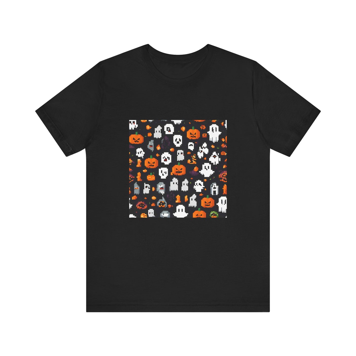 "Mini Ghosts and Pumpkins Halloween T-Shirt – Cute & Spooky Unisex Tee – Perfect Halloween Gift"