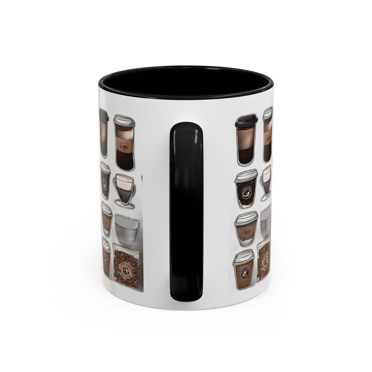 "Playful Coffee Cup Ceramic Mug: Fun Designs in 11oz & 15oz Sizes", Accent Coffee Mug (11, 15oz)