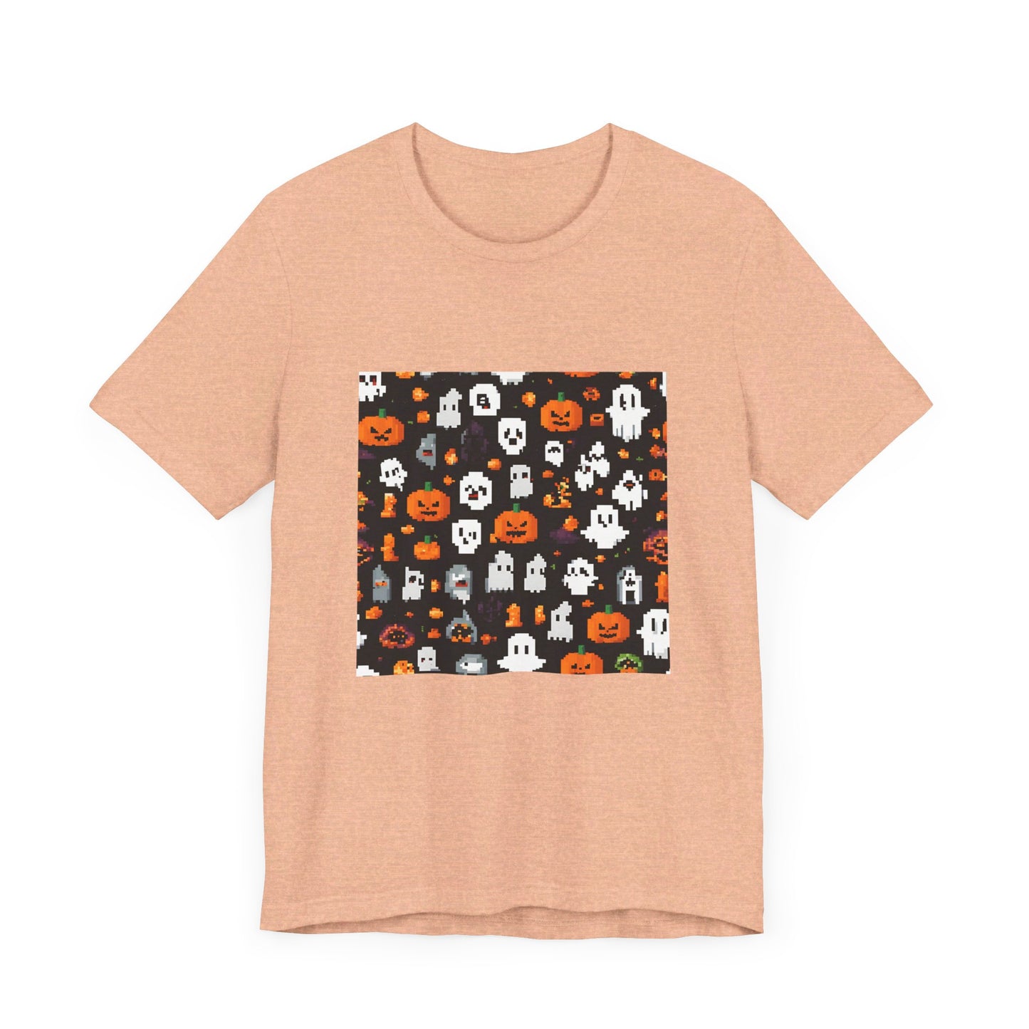 "Mini Ghosts and Pumpkins Halloween T-Shirt – Cute & Spooky Unisex Tee – Perfect Halloween Gift"