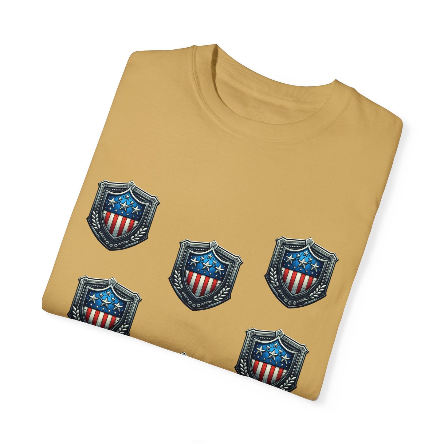 Limited Edition Unisex Tee: Iconic American Shields – Show Your Patriotic Pride. Unisex Garment-Dyed T-shirt