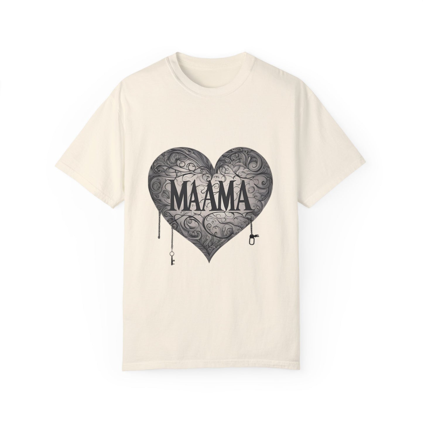 MAMA" Heart Tee: Celebrate Love with Premium Comfort and Unique Style, Unisex Garment-Dyed T-shirt