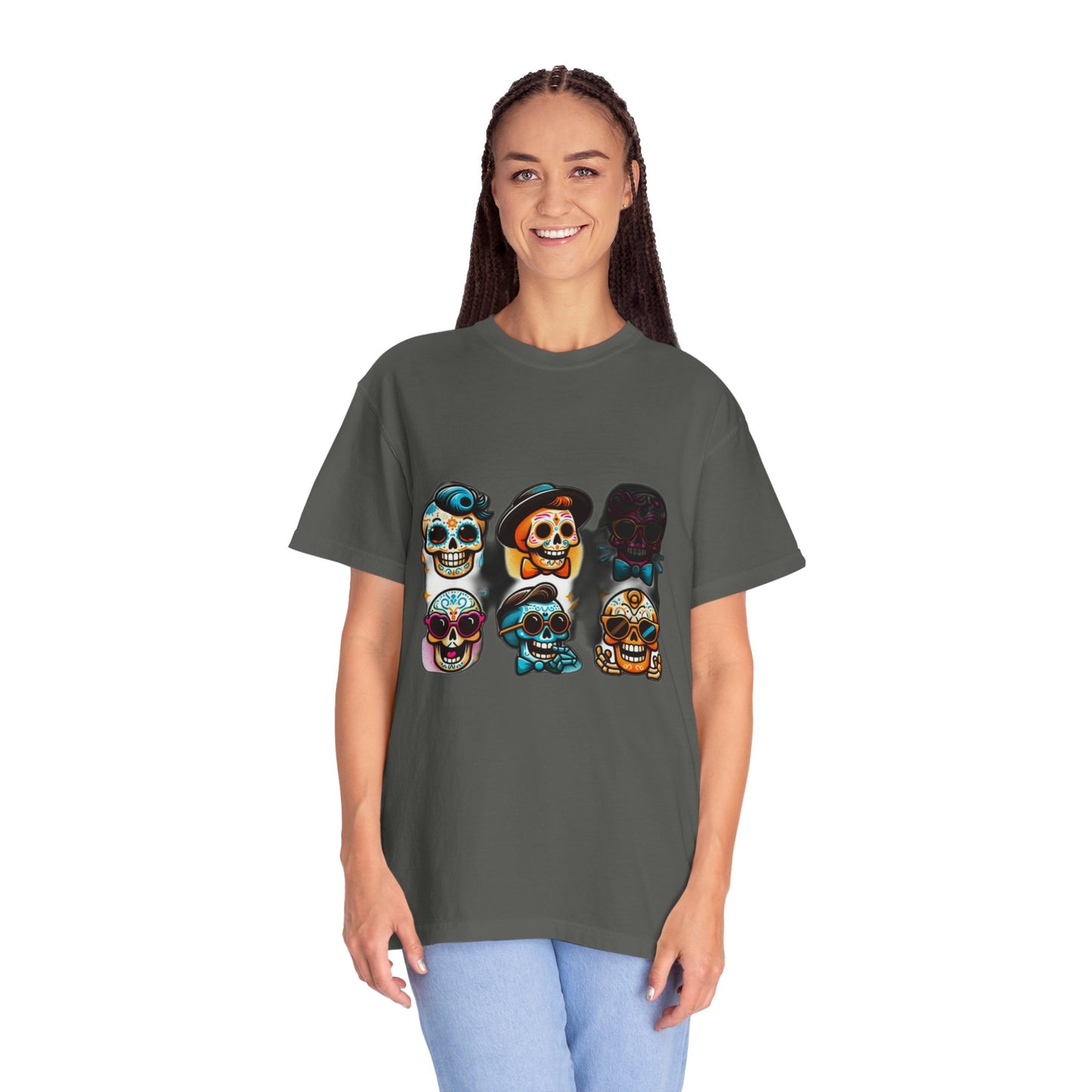 "Dark Glamour Skull Tee: Elevate Your Style with Bold Elegance", Unisex Garment-Dyed T-shirt