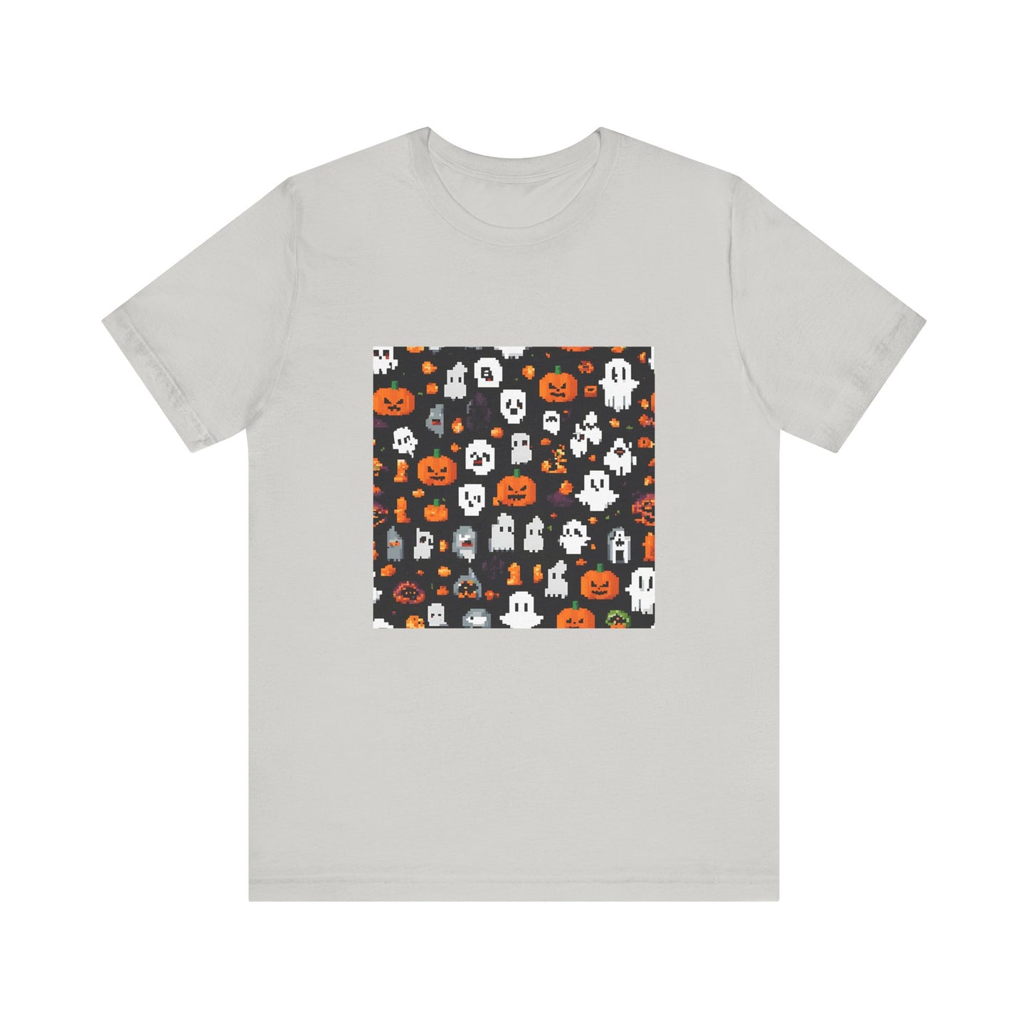 "Mini Ghosts and Pumpkins Halloween T-Shirt – Cute & Spooky Unisex Tee – Perfect Halloween Gift"