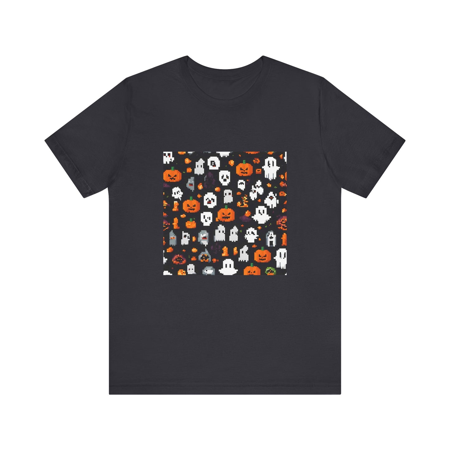 "Mini Ghosts and Pumpkins Halloween T-Shirt – Cute & Spooky Unisex Tee – Perfect Halloween Gift"