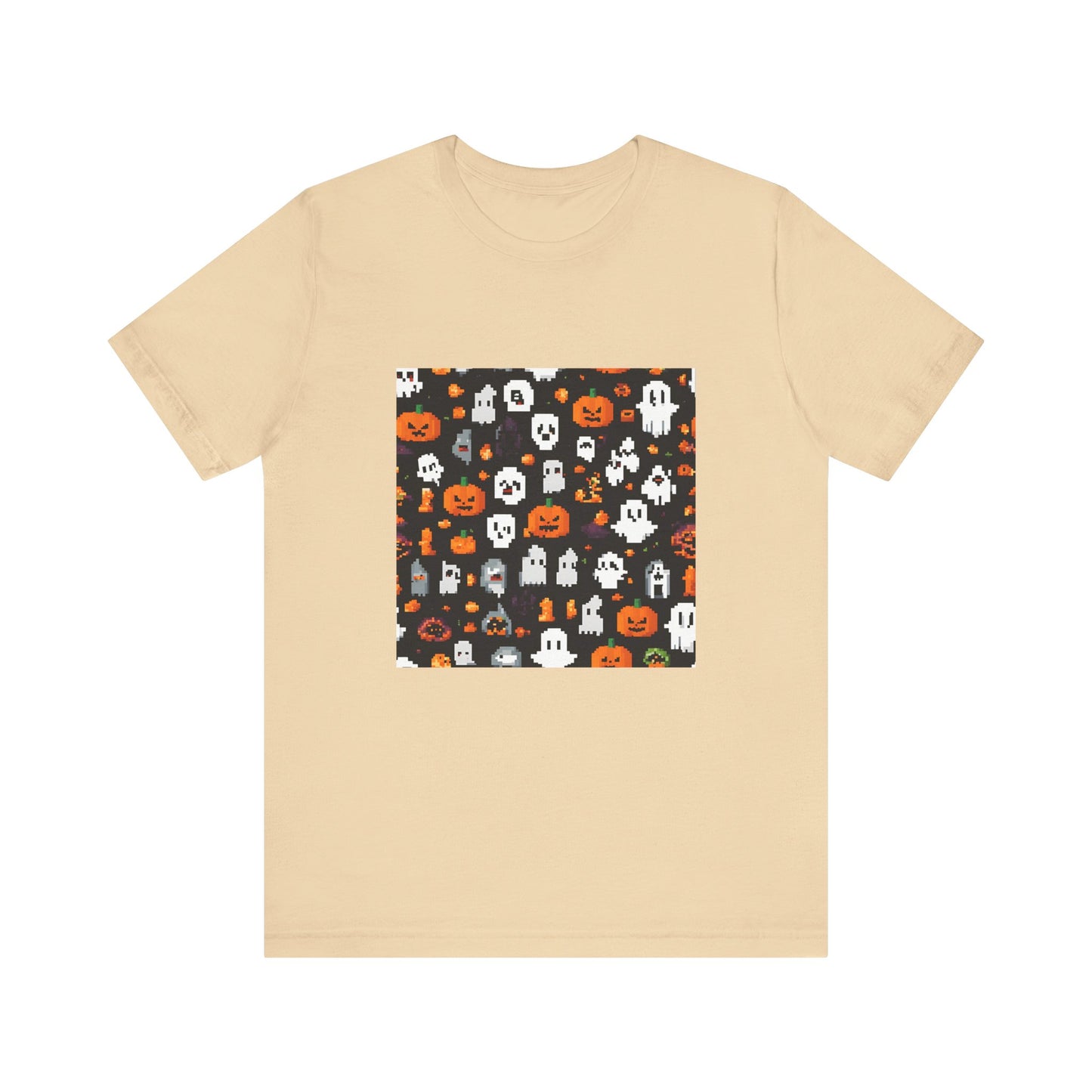 "Mini Ghosts and Pumpkins Halloween T-Shirt – Cute & Spooky Unisex Tee – Perfect Halloween Gift"