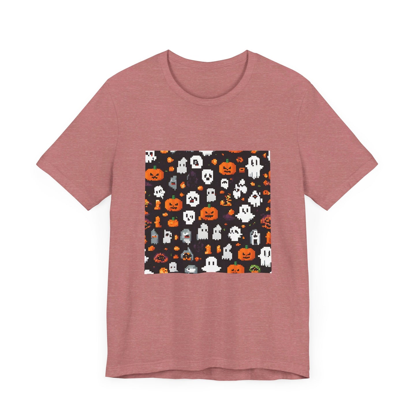 "Mini Ghosts and Pumpkins Halloween T-Shirt – Cute & Spooky Unisex Tee – Perfect Halloween Gift"