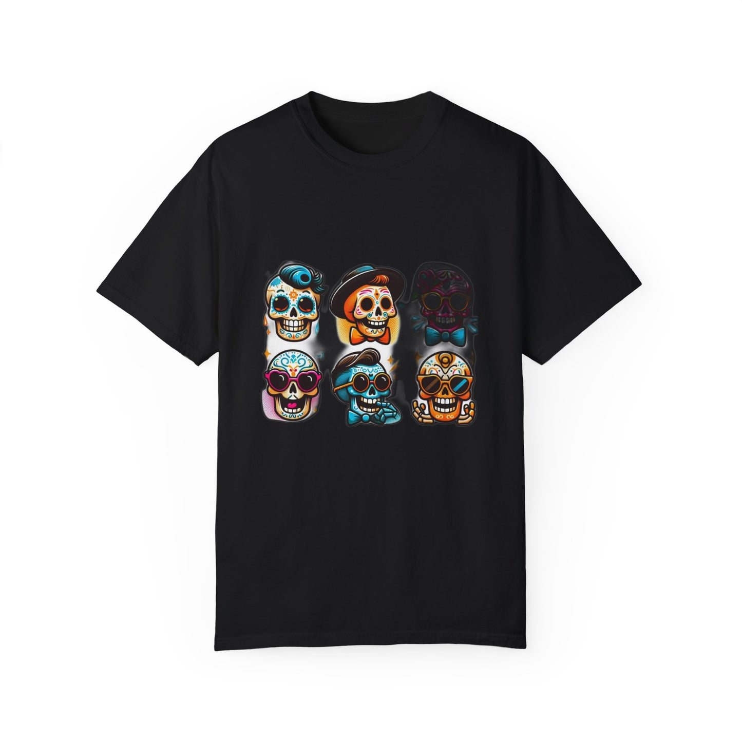 "Dark Glamour Skull Tee: Elevate Your Style with Bold Elegance", Unisex Garment-Dyed T-shirt