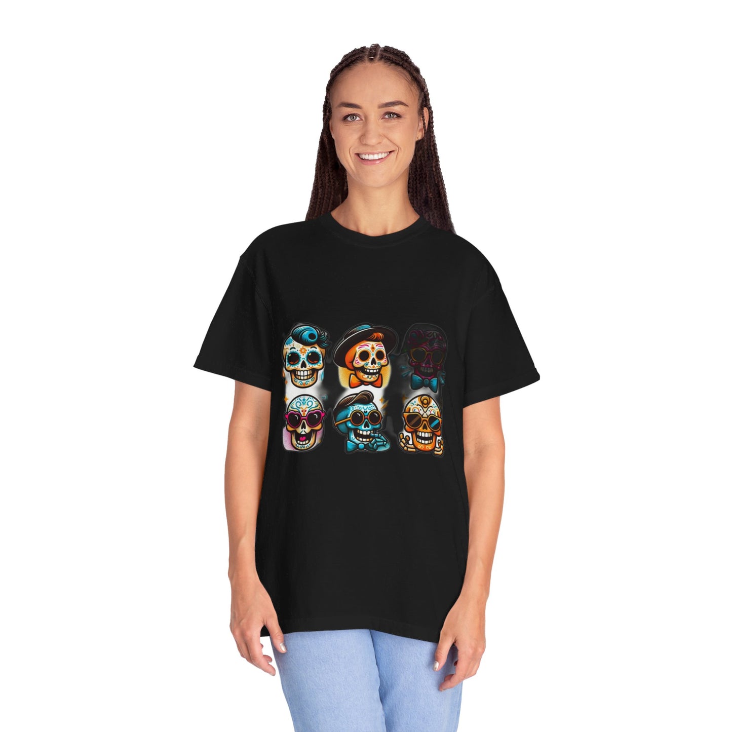 "Dark Glamour Skull Tee: Elevate Your Style with Bold Elegance", Unisex Garment-Dyed T-shirt