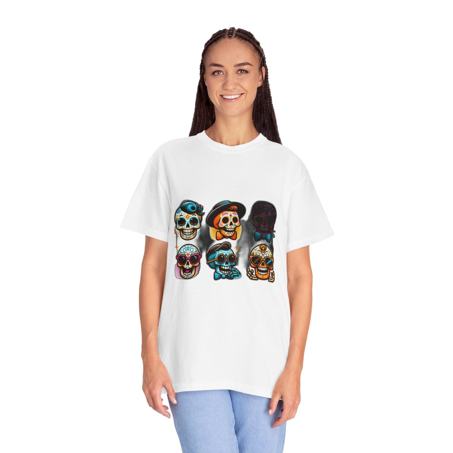 "Dark Glamour Skull Tee: Elevate Your Style with Bold Elegance", Unisex Garment-Dyed T-shirt