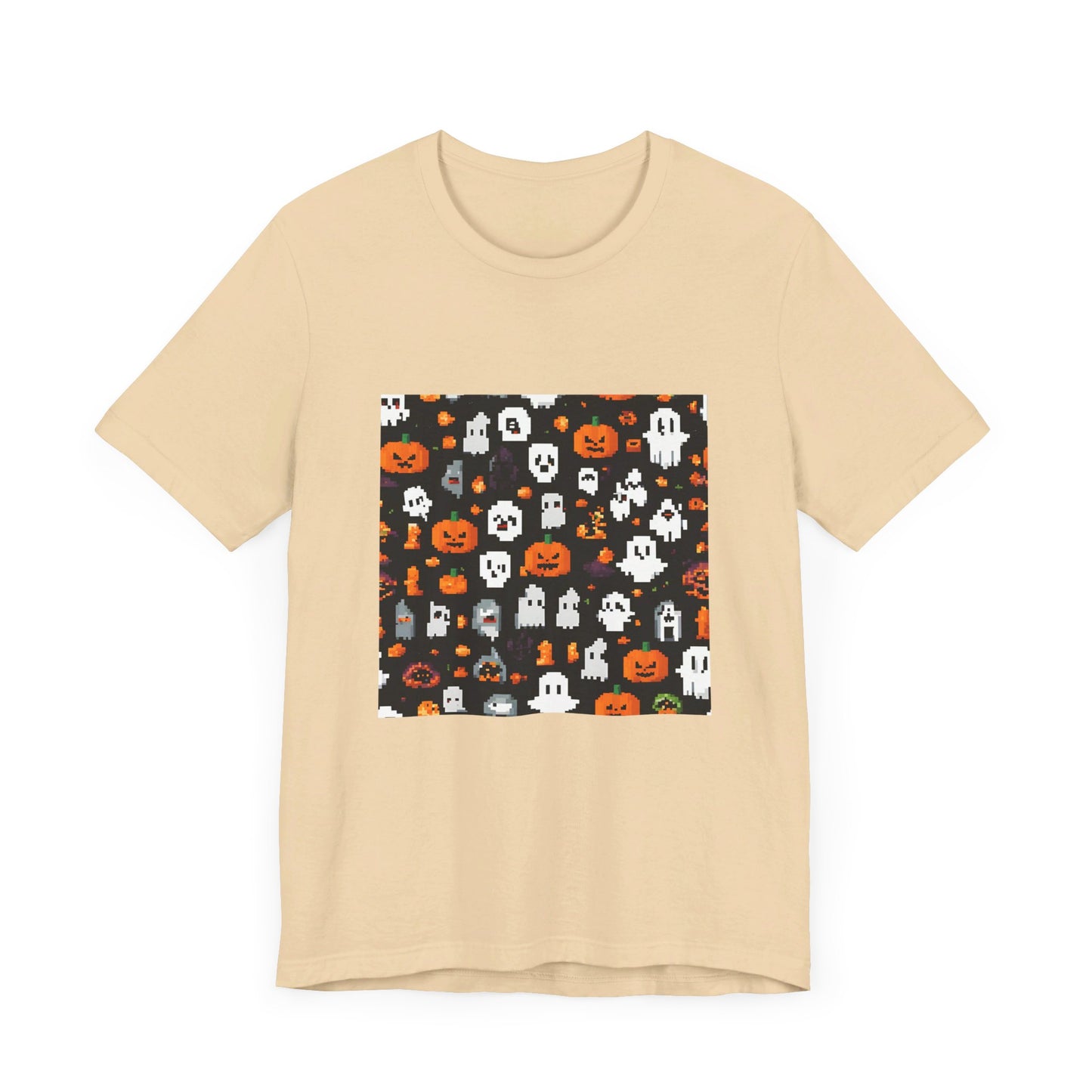 "Mini Ghosts and Pumpkins Halloween T-Shirt – Cute & Spooky Unisex Tee – Perfect Halloween Gift"