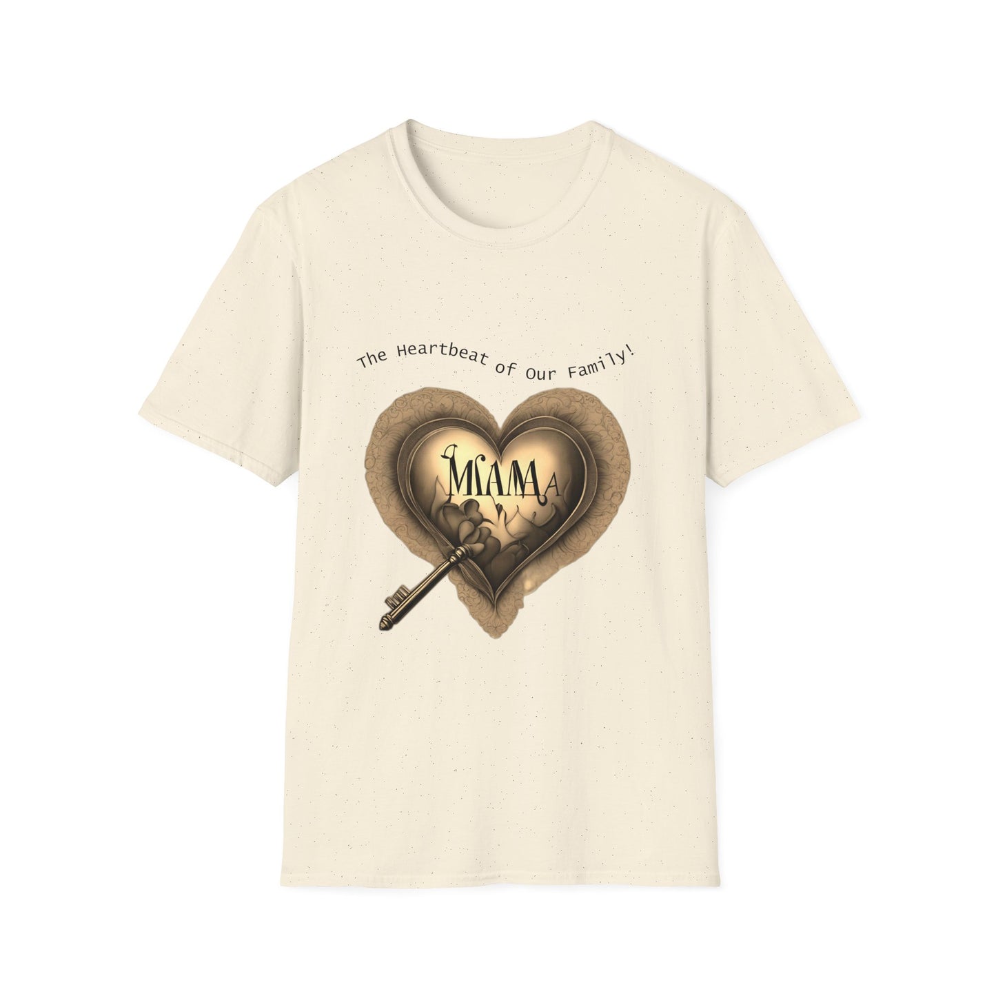 "MAMA: The Heartbeat of Our Family – Exclusive Tee with Cozy and Loving Design", Unisex Softstyle T-Shirt