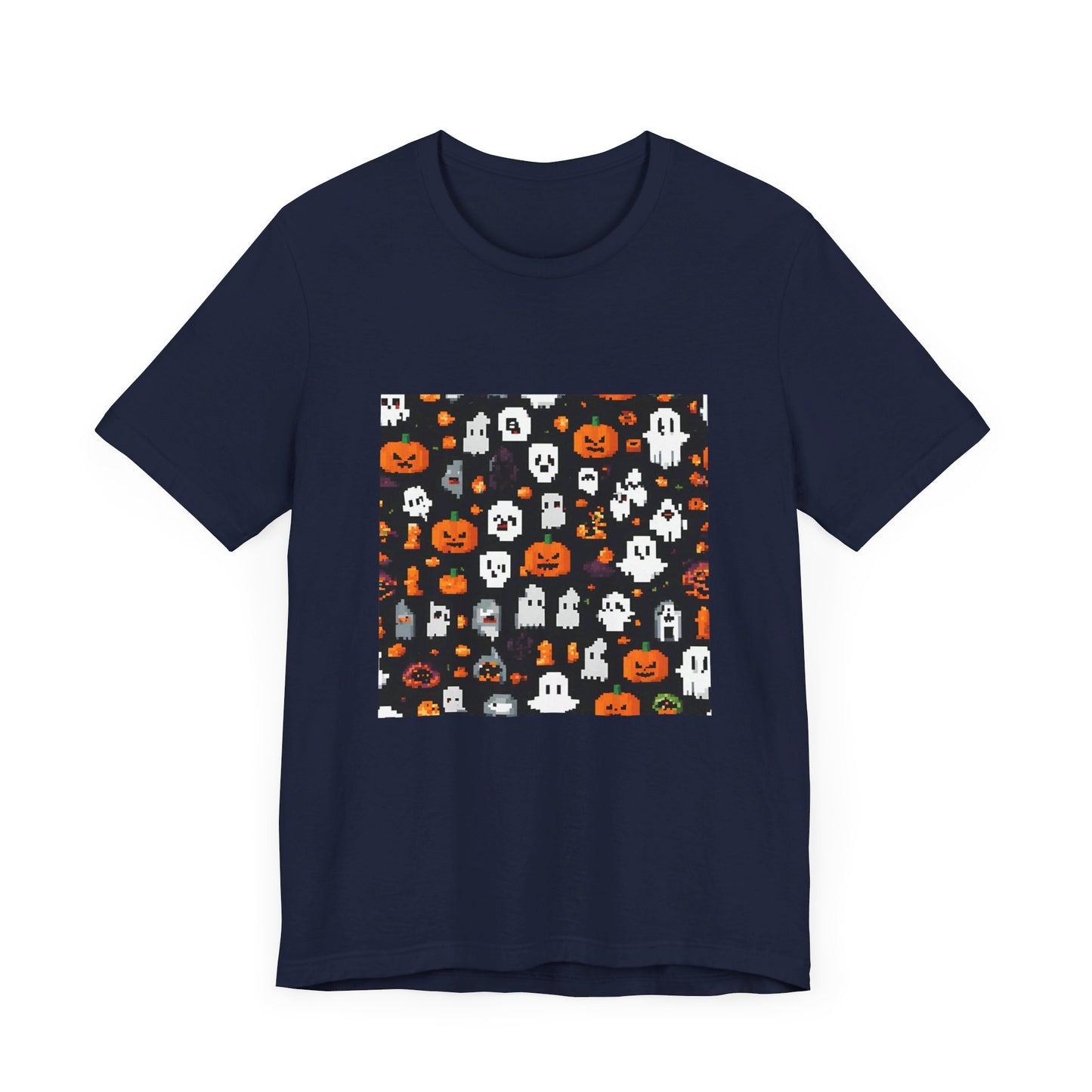 "Mini Ghosts and Pumpkins Halloween T-Shirt – Cute & Spooky Unisex Tee – Perfect Halloween Gift"