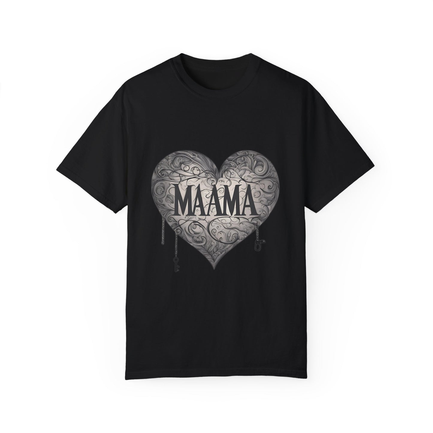 MAMA" Heart Tee: Celebrate Love with Premium Comfort and Unique Style, Unisex Garment-Dyed T-shirt