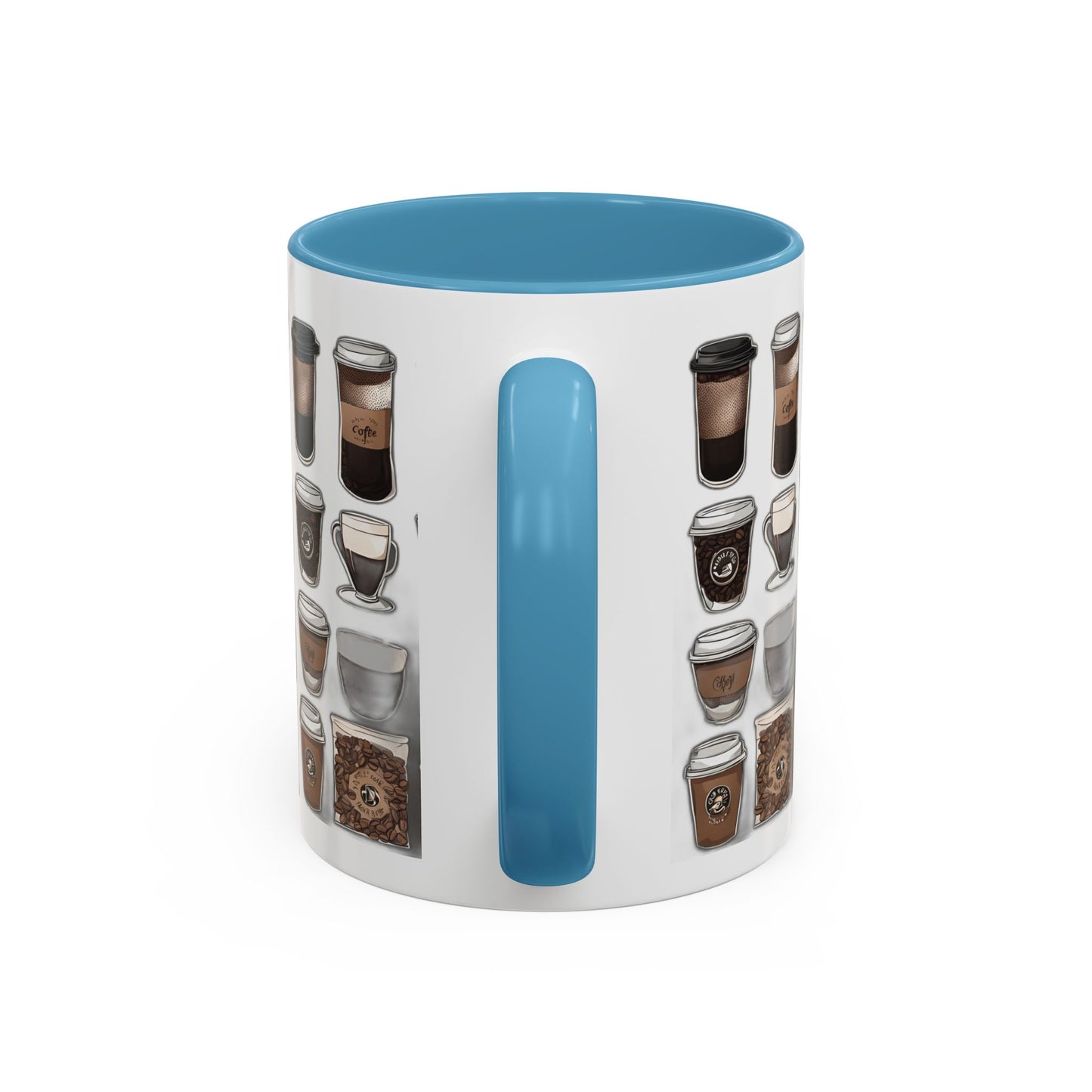 "Playful Coffee Cup Ceramic Mug: Fun Designs in 11oz & 15oz Sizes", Accent Coffee Mug (11, 15oz)