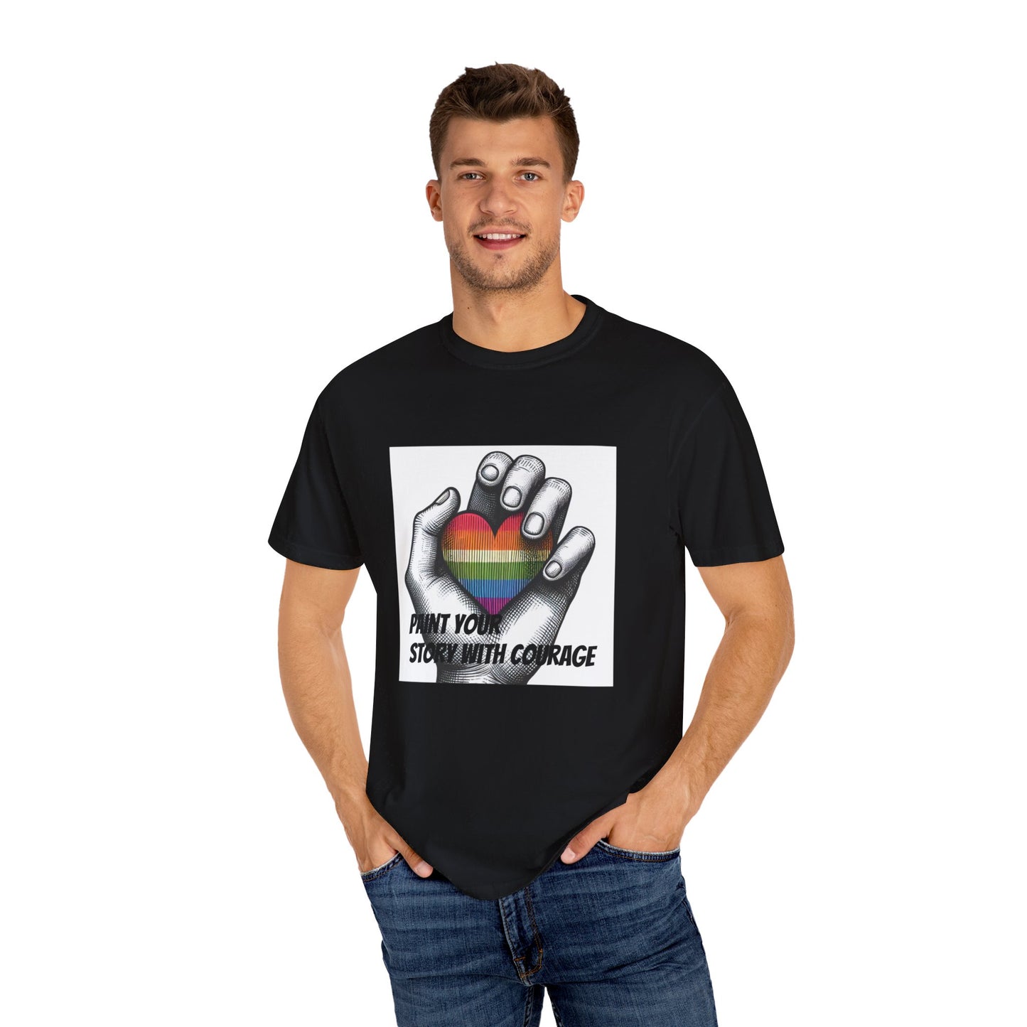 "Blank Canvas T-Shirt: Paint Your Story with Courage"