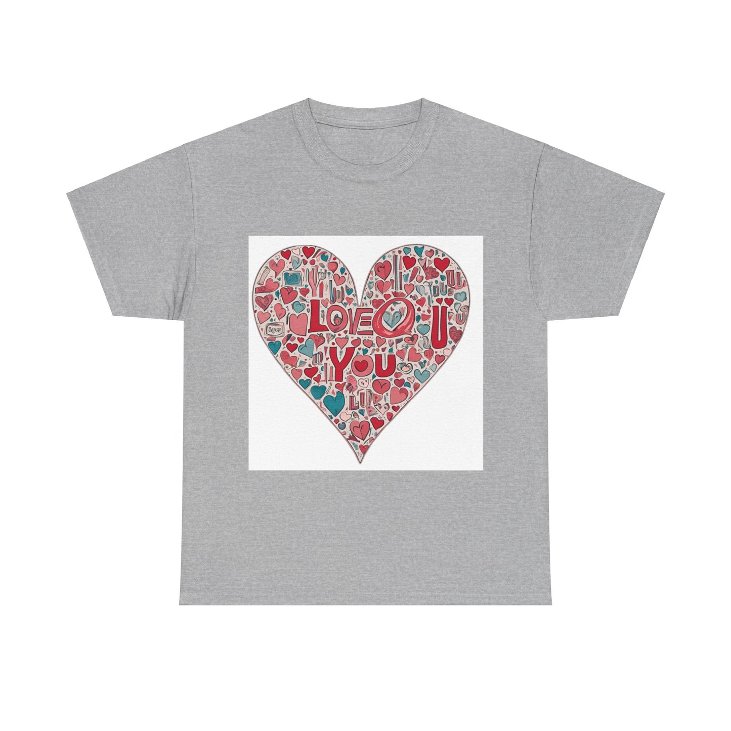 Love Tee: Premium Cotton Comfort with Heartfelt 'I Love You' Design, Unisex Heavy Cotton Tee