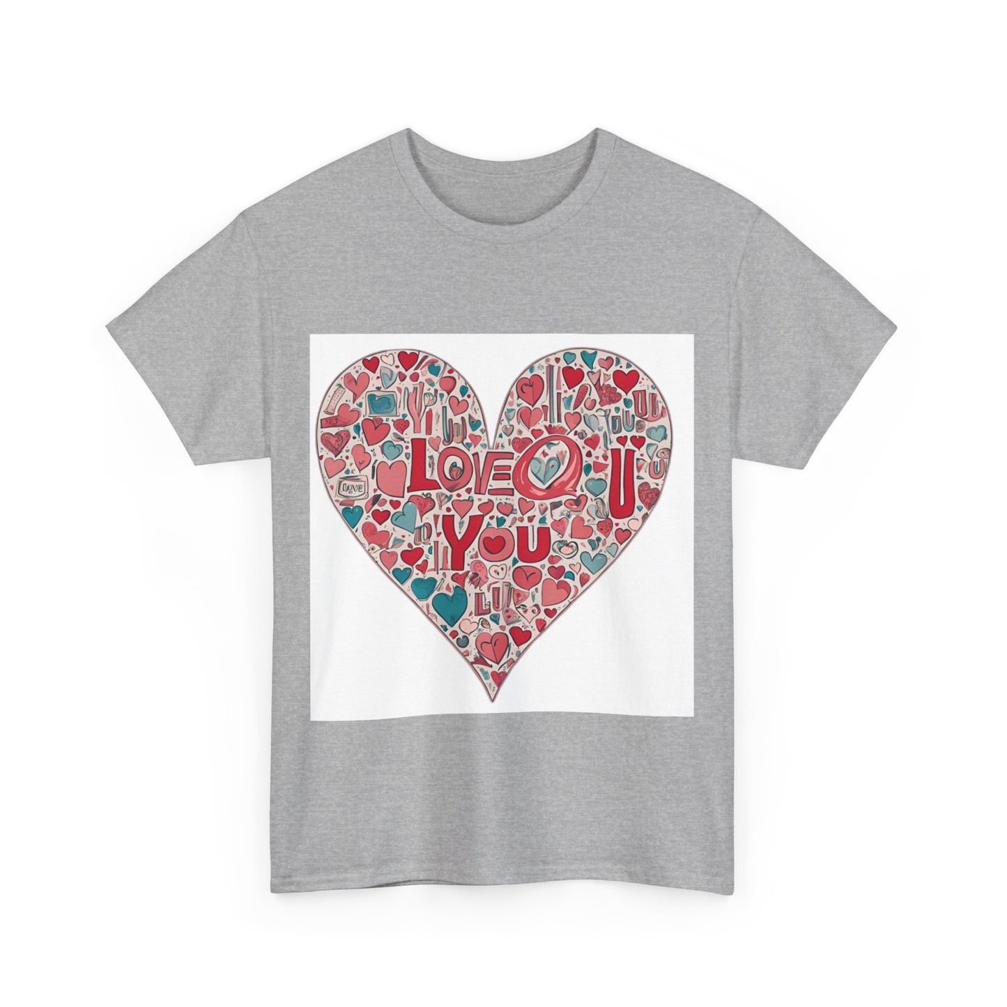 Love Tee: Premium Cotton Comfort with Heartfelt 'I Love You' Design, Unisex Heavy Cotton Tee