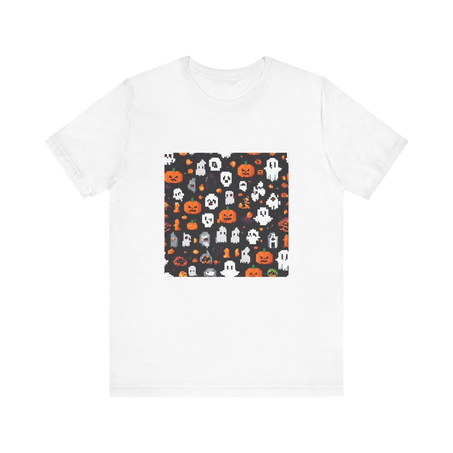 "Mini Ghosts and Pumpkins Halloween T-Shirt – Cute & Spooky Unisex Tee – Perfect Halloween Gift"