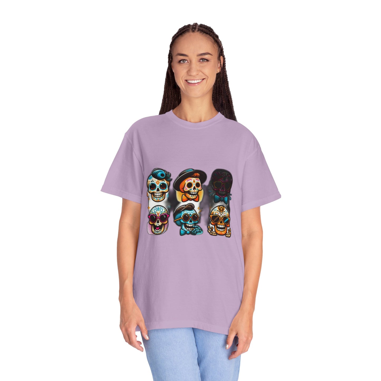 "Dark Glamour Skull Tee: Elevate Your Style with Bold Elegance", Unisex Garment-Dyed T-shirt