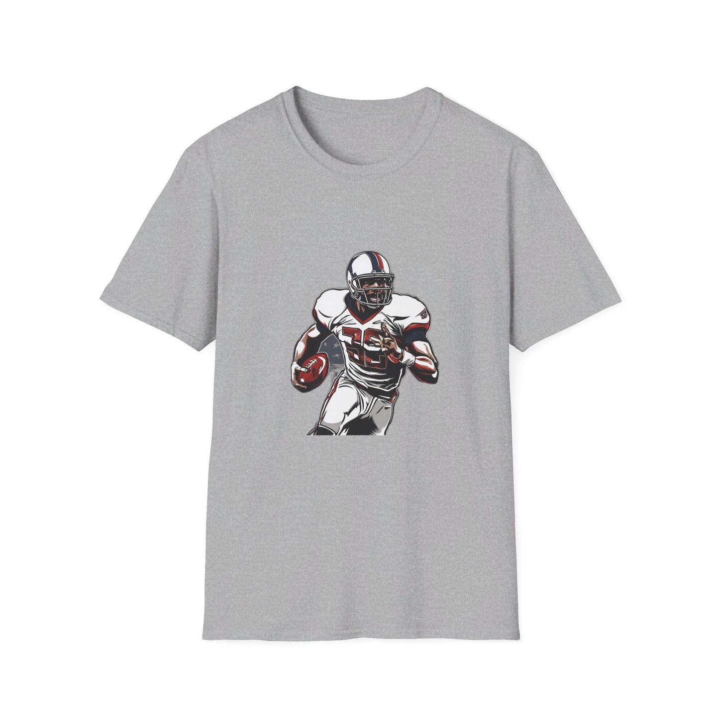 Champions of the Free" American Football T-Shirt – Patriotic Football Player Design with American Flag – Premium Comfort & Durability