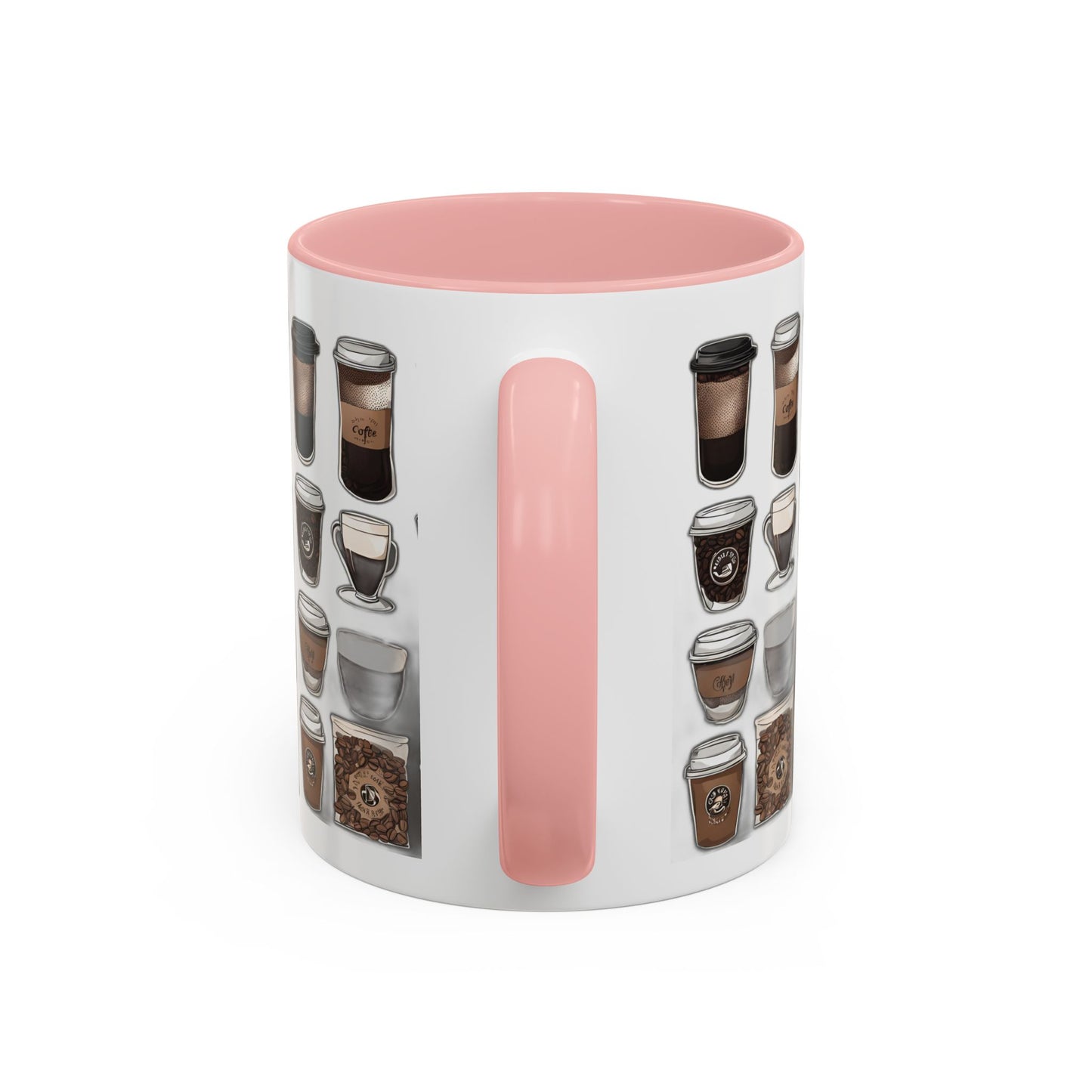 "Playful Coffee Cup Ceramic Mug: Fun Designs in 11oz & 15oz Sizes", Accent Coffee Mug (11, 15oz)