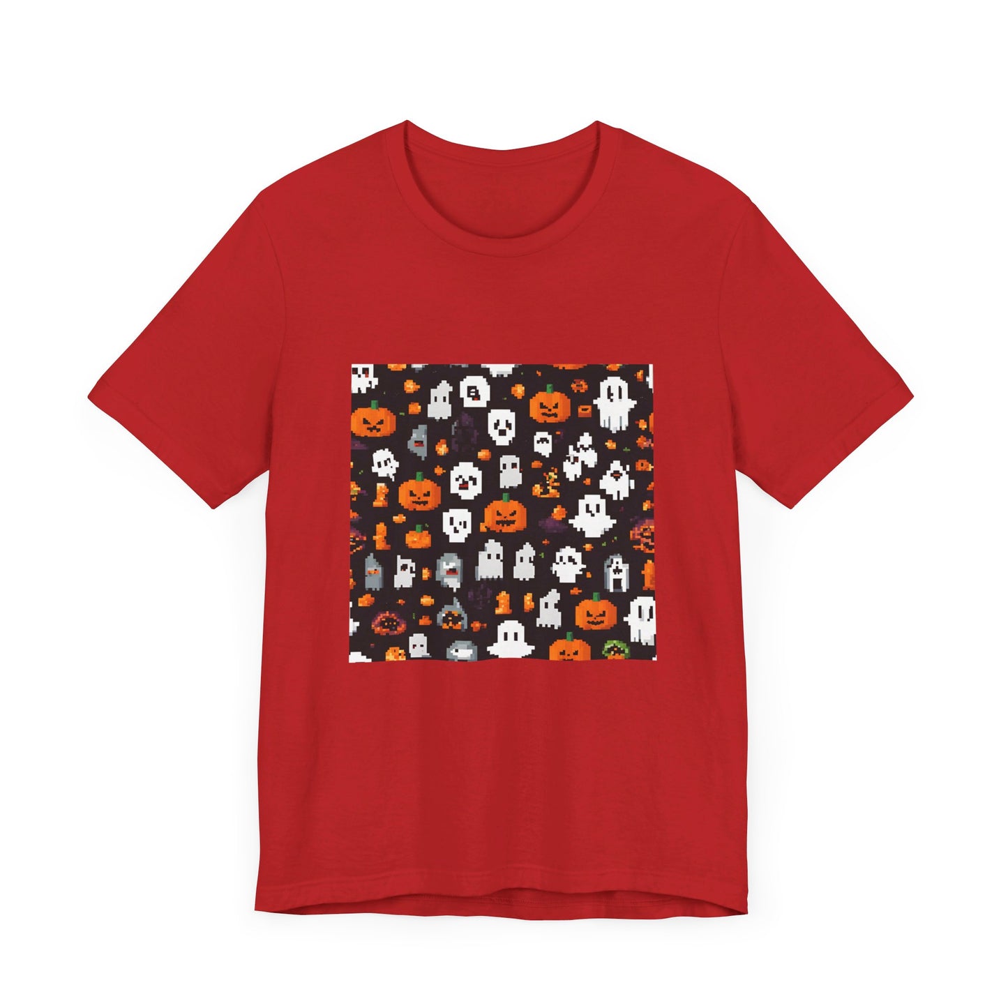 "Mini Ghosts and Pumpkins Halloween T-Shirt – Cute & Spooky Unisex Tee – Perfect Halloween Gift"