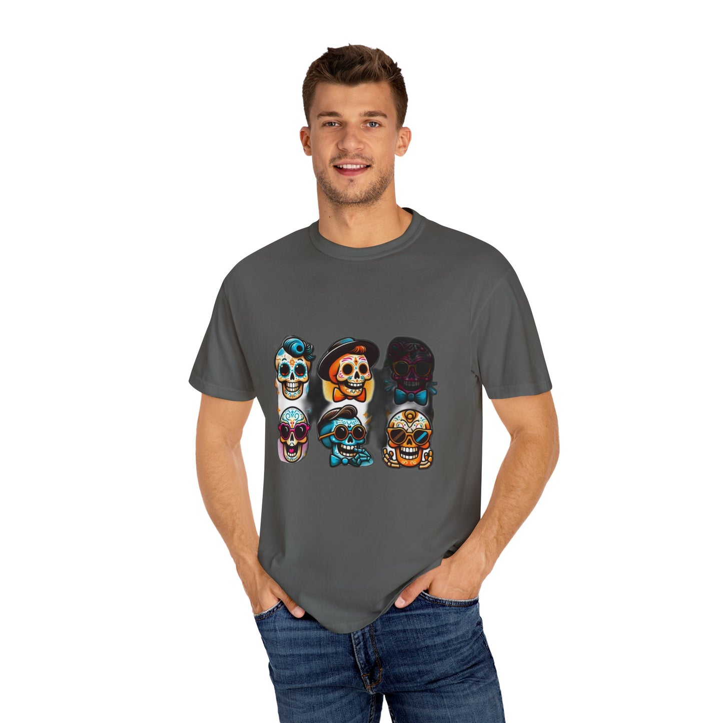 "Dark Glamour Skull Tee: Elevate Your Style with Bold Elegance", Unisex Garment-Dyed T-shirt