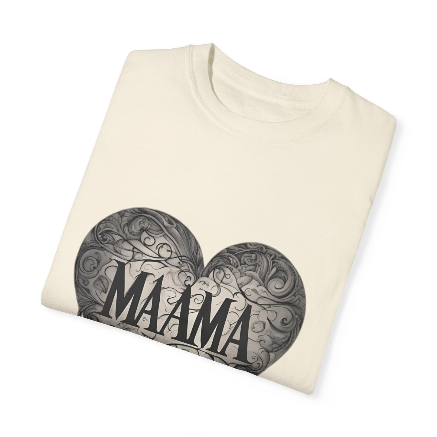 MAMA" Heart Tee: Celebrate Love with Premium Comfort and Unique Style, Unisex Garment-Dyed T-shirt