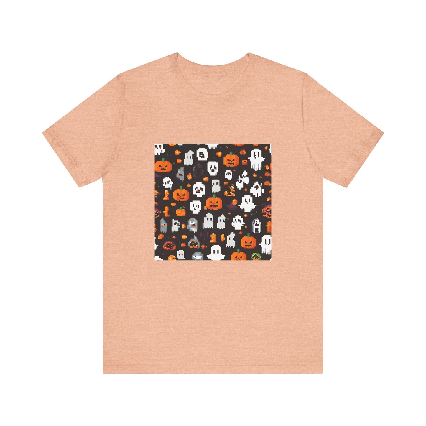 "Mini Ghosts and Pumpkins Halloween T-Shirt – Cute & Spooky Unisex Tee – Perfect Halloween Gift"