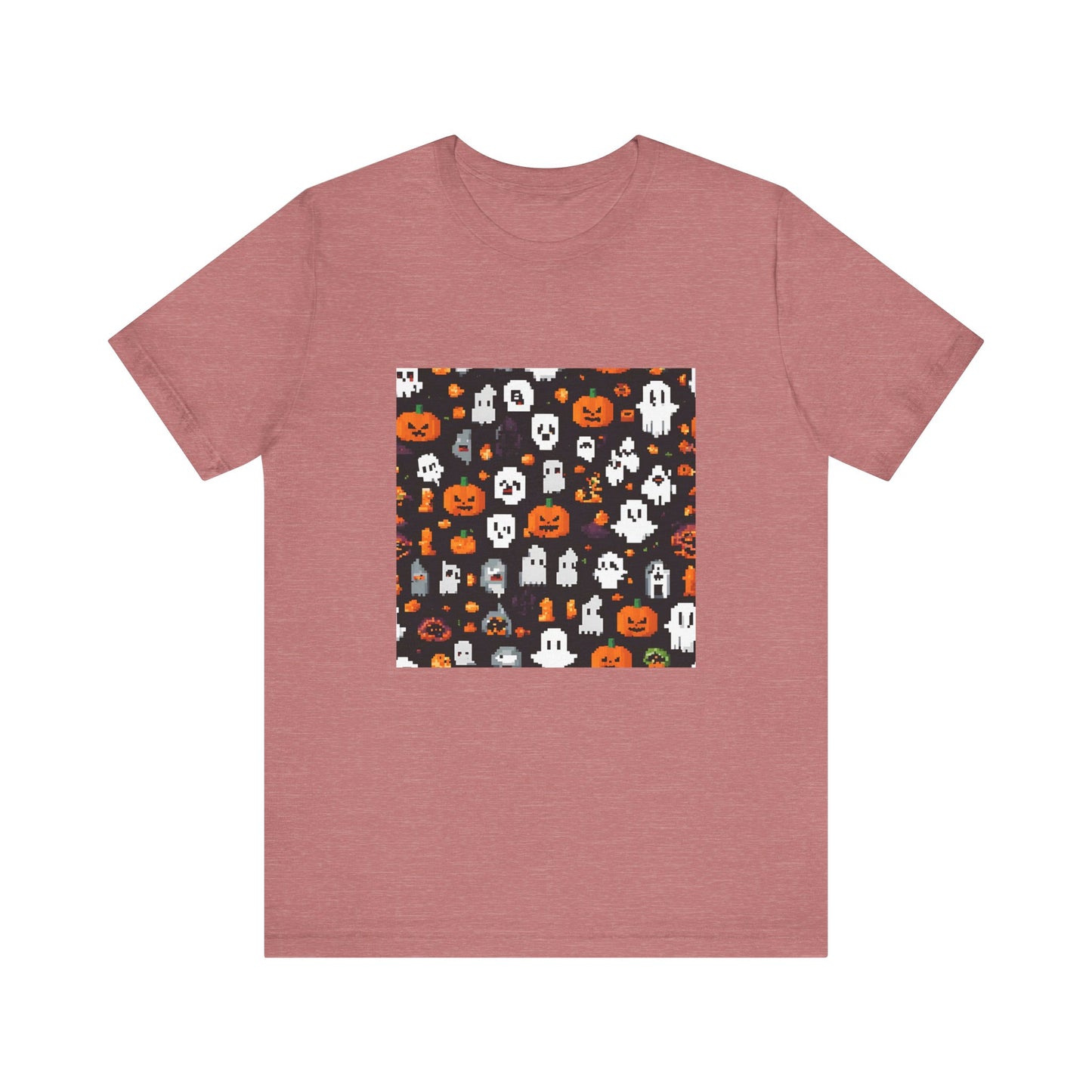 "Mini Ghosts and Pumpkins Halloween T-Shirt – Cute & Spooky Unisex Tee – Perfect Halloween Gift"