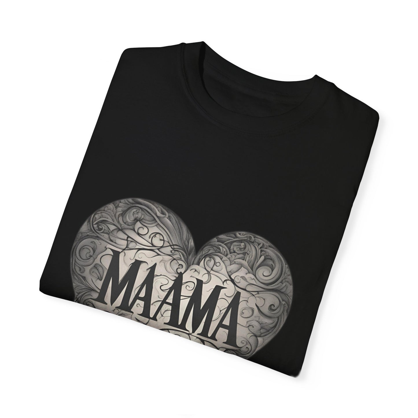 MAMA" Heart Tee: Celebrate Love with Premium Comfort and Unique Style, Unisex Garment-Dyed T-shirt