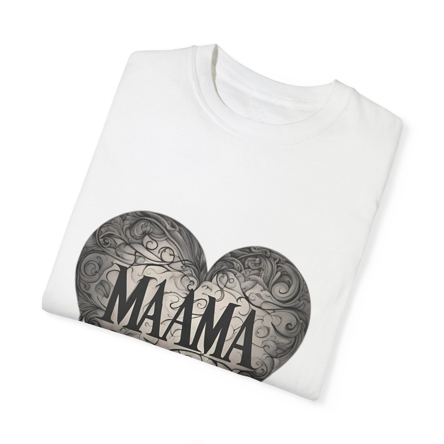 MAMA" Heart Tee: Celebrate Love with Premium Comfort and Unique Style, Unisex Garment-Dyed T-shirt