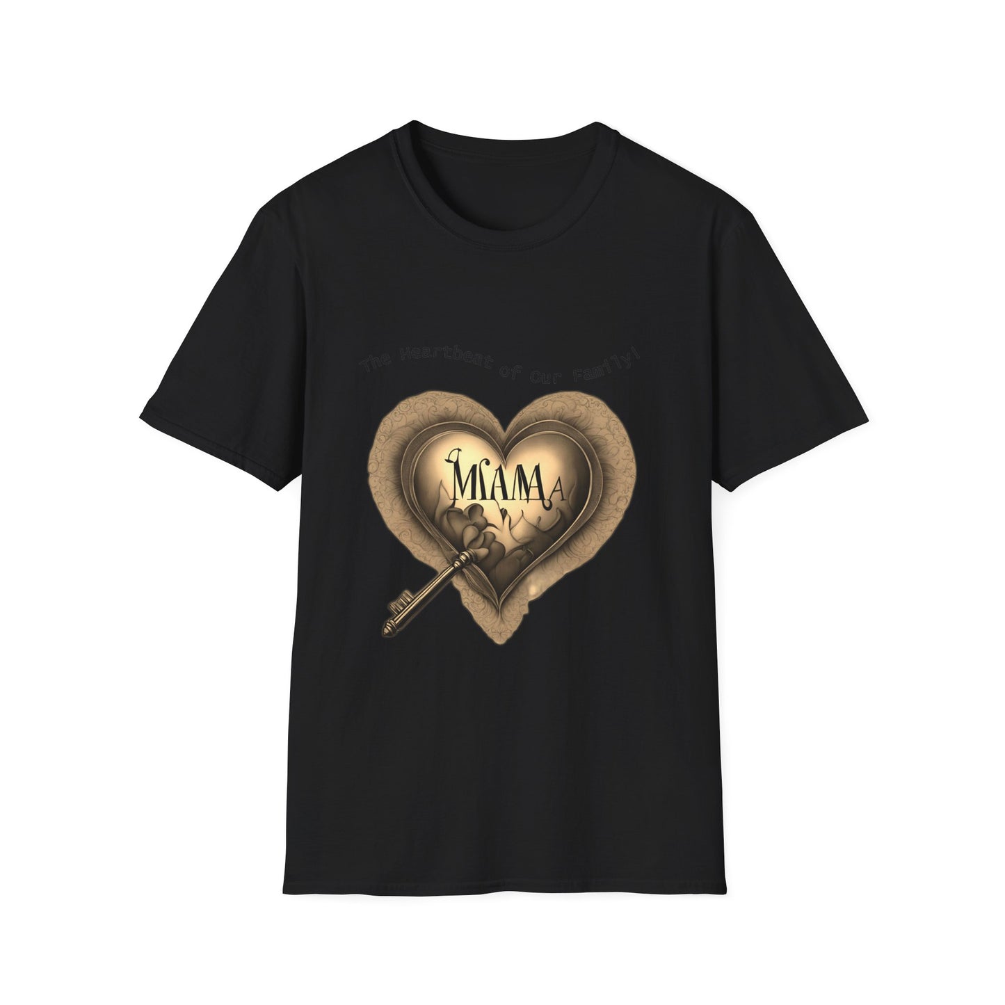 "MAMA: The Heartbeat of Our Family – Exclusive Tee with Cozy and Loving Design", Unisex Softstyle T-Shirt