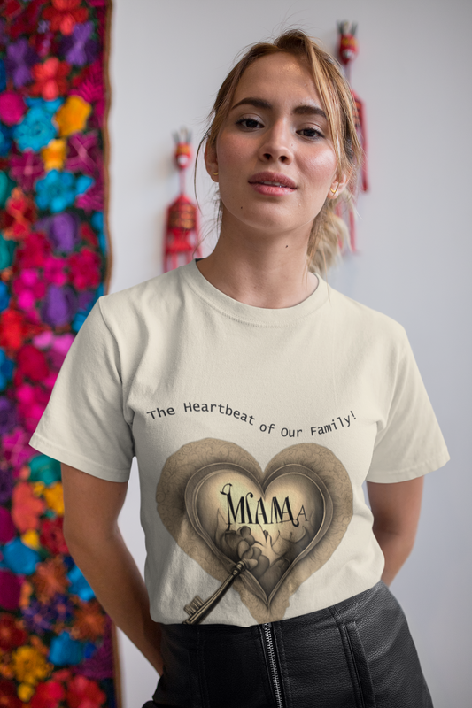 "MAMA: The Heartbeat of Our Family – Exclusive Tee with Cozy and Loving Design", Unisex Softstyle T-Shirt