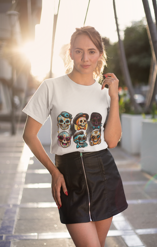 "Dark Glamour Skull Tee: Elevate Your Style with Bold Elegance", Unisex Garment-Dyed T-shirt