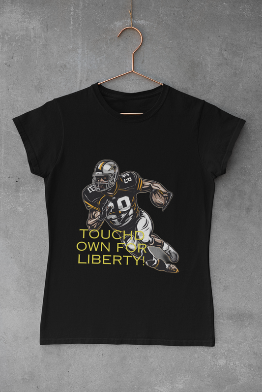 Champions of the Free T-Shirt – Patriotic Football Tee | Touchdown for Liberty | Comfort Colors