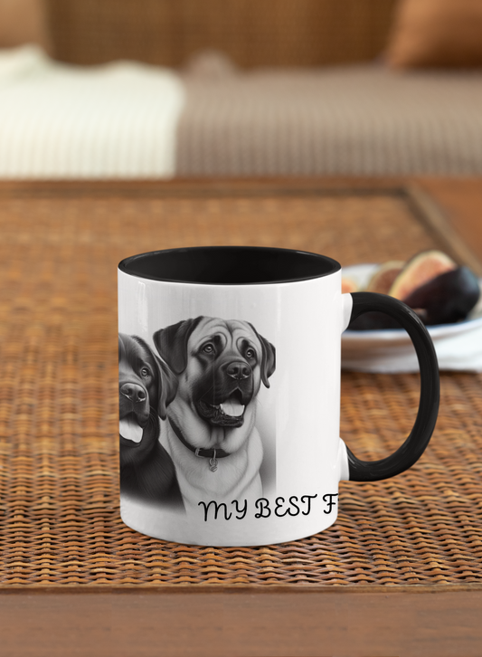 "Best Friend Mug: Celebrate Your Furry Companion with Every Sip!", Accent Coffee Mug (11, 15oz)